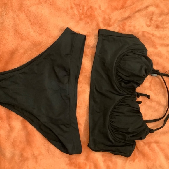 new longline runched bikini with high rise bottom - Picture 5 of 5